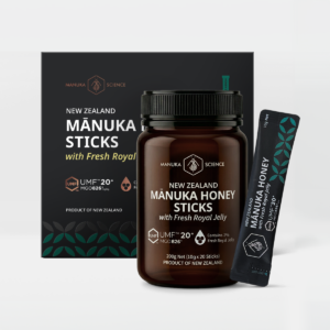 MĀNUKA HONEY STICKS UMF™ 20+ with Fresh royal jelly 20 STICKS